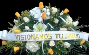 Arreglo fúnebre rosas blancas y amarillas R09